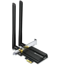 TP-Link Archer TX50E AX3000 WiFi 6 PCIe-Adapter mit Bluetooth 5.0 (Zwei Multi-Richtantennen, Intel Wi-Fi 6 Chipsatz,Kühlkörper, WPA3-Verschlüsselungsstandard, Platzsparender Einsatz) Schwarz