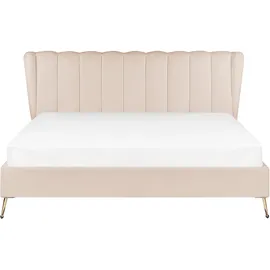 Beliani Miribel 180 x 200 cm Beige/Gold