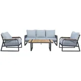 Home Deluxe Maraba Set 4-tlg. Schwarz/Grau