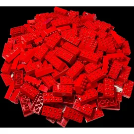 LEGO Duplo 2x4 Steine Rot - 80 Stück - Grundbausteine Red NEU 3011