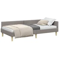 VidaXL Eckbettgestell mit Kopfteil Taupe 80 x 200 cm