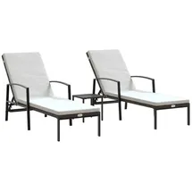 vidaXL Sonnenliege 117 x 59 x 35 cm Braun