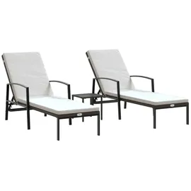 vidaXL Sonnenliege 117 x 59 x 35 cm Braun