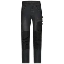 James & Nicholson Herren Workwear Stretch-Jeans Jeanshose JN875 black denim 58