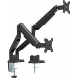 InLine Tischhalterung mit Lifter und USB/Audio (Tisch), Monitor Halterung, Schwarz