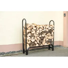 ShelterLogic Kaminholzregal Stahl 126 x 25 x 118 cm inkl. Abdeckung Schwarz