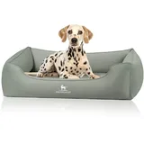 Knuffelwuff orthopädisches Hundebett Oliver, XL - Mint | Easy Clean Wildlederoptik | Memory Foam | wasserabweisend waschbar | gelenkschonend robust für kleine bis große Hunde