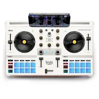 Hercules DJControl Mix Ultra – Drahtloser 2-Deck Controller mit Akkubetrieb – Optimiert für Algoriddim djay – Hochwertige Verarbeitung & RGB-Pads – Das ultimative Mobile-DJ-Set