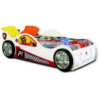 JVmoebel Autobett Rennwagen Bett für Kinder aus Holz – Möbel für das Kinderzimmer, Made in Europa weiß