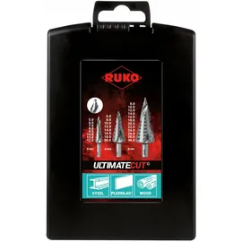 Ruko ULTIMATECUT Stufenbohrer-Satz HSS 3-tlg.
