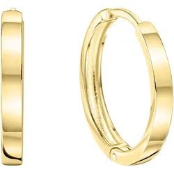 Paar Creolen VIVANCE "585/- Gelbgold matt/glanz", gelb, Ohrringe, Damen, ONE-SIZE, Gold