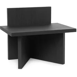 Ferm Living - Oblique Hocker/ Ablage, Esche schwarz