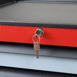 ADB HQ Werkstattwagen befüllt schwarz 7 Schubladen