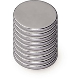 Maul Magnet (Ø x H) 10 mm x 1 mm Scheibe Silber 10 St. 6166196