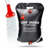Kiuiom Outdoor Tragbare Solardusche, Solardusche Tasche, Heizung Mobile Camping Dusche Tasche, Solardusche Camping Campdusche Reisedusche Kompakt Solar Tragbare Duschtasche Camping Wassersack
