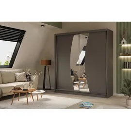 altdecor Schiebetürenschrank VOXI 200 x 216 x 61 cm Grau