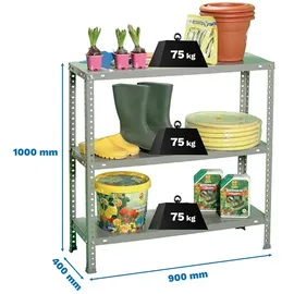 Simon Rack Advantage Metallregal 100 x 90 x 40 cm Grau