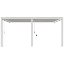 Weide Pavillon Deluxe 3,6 x 5,3 m inkl. 4 Seitenteile Weiß