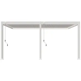 Weide Pavillon Deluxe 3,6 x 5,3 m inkl. 4 Seitenteile Weiß