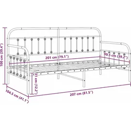 vidaXL Tagesbett 100 x 200 cm Weiß