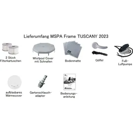 mspa (orpc) Tuscany 193 x 193 x 73 cm Grau