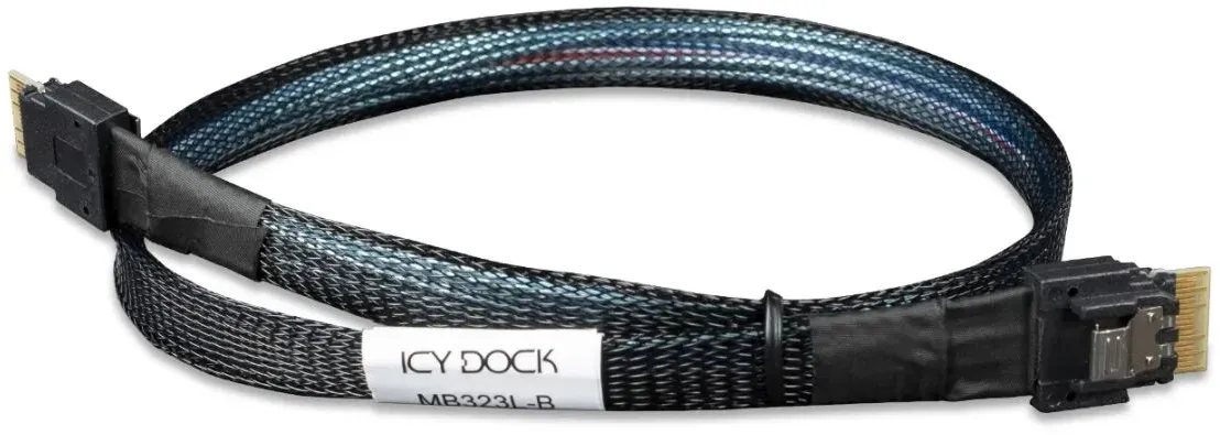 Icy Dock MB323L-B Serial Attached SCSI (SAS)-Kabel 0,5 m Schwarz