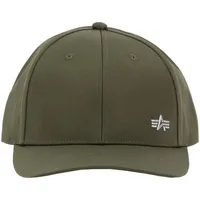 Alpha Industries Metal Label Kappe - Dark Olive -