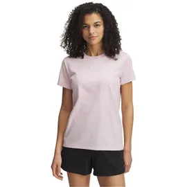 Under Armour Damen UA Rival Core Kurzarm-Top, Prime Pink/Weiß, S - S