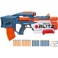 Hasbro Nerf Elite 2.0 Motoblitz Blaster, Motorisierter 10-Dart-Abschuss, 6-Dart-Airblitz-Action, Clip-Magazin, 22 Darts, Multi, Einheitsgröße