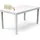 PROGARDEN Gartentisch 138 x 78 x 73 cm Weiß