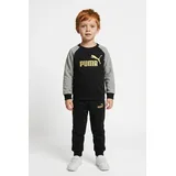 Puma Baby Jogginganzug Minicats ESS Raglan Crew Set FL INF 686281-51 62 - PUMA Black-Gold Moon - 62