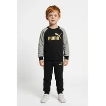 Puma Baby Jogginganzug Minicats ESS Raglan Crew Set FL INF 686281-51 62 - PUMA Black-Gold Moon - 62