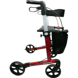 FabaCare Leichtgewichtrollator Leopard faltbar Rot