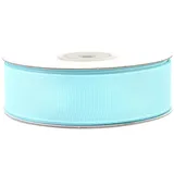 Creativery 25m Ripsband 25mm Schleifenband Deko Band Hochzeit Geschenkband Mattes Satinband Farbe hellblau 311