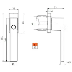 MS Beschläge Aluminium Fenstergriff mit Druckknopf Kinderschutz Rasterolive Edelstahl Optik