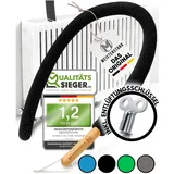 DIE ORIGINAL Heizkörperbürste lang 115cm [NOTE 1,2]I Heizungsbürste für Heizkörperreinigung I Flexible Heizungsreinigungsbürste I Heizungsreiniger I Heizung Reinigungsbürste inkl. Entlüftungsschlüssel