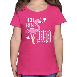 Shirtracer T-Shirt Ich bin zehn Flamingo – 10. Geburtstag – Mädchen Kinder T-Shirt mädchen tshirt 140 – 10 jahre maedchen t shirt – t-shirt printing rosa 140 (9/11 Jahre)