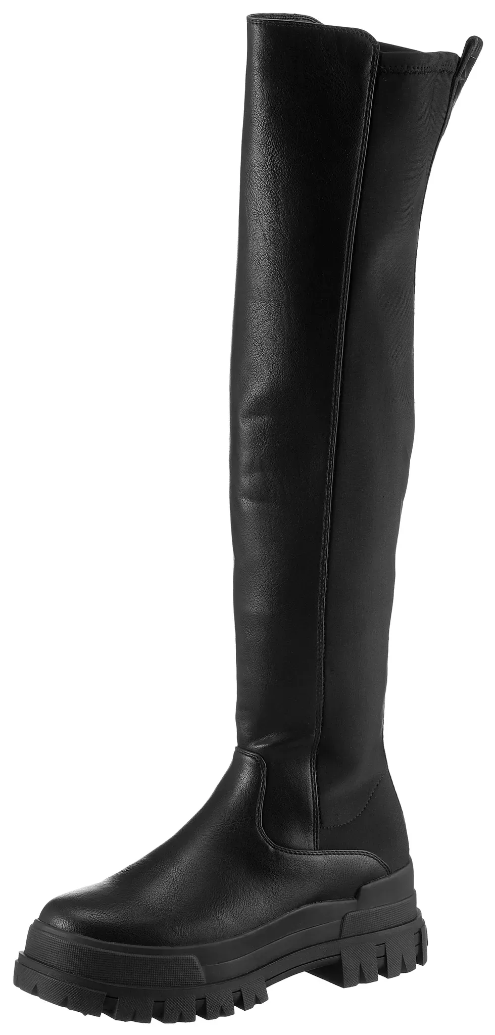 Overkneestiefel »ASPHA OVER«, Schlupfstiefel, Festival, Blockabsatz, mit MemoryFoam Innensohle, Gr. 37, schwarz, , 63284905-37