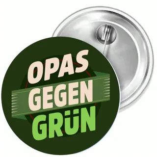 Sammys Shirt Store Opas gegen Grün Diktatur Protest Button 55 mm