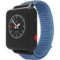 ANIO 5 (blau) - Telefon Uhr für Kinder - Anrufe, Nachrichten, Schulmodus, SOS Funktion, GPS, Schrittzähler, Wetter, Abschaltbare Ortung, DSGVO konform, Server & App Made in Germany