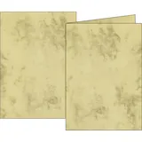 Brunnen 105141511 Klappkarte Universalpapier Marmor A6 chamois