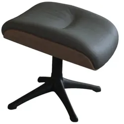 Fußhocker FLEXLUX "Clement", grau (warm mineral grau), B:44cm H:39cm T:35cm, 100% Echteder, Hocker, Fußhocker, Hohes Komfort, Entspannungsmöbel, Gemütlichkeit