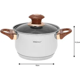 Kinghoff Topf-Set 12-tlg. Kochtöpfe + Teflon Pfanne