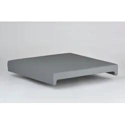Lycce Bankauflage GRAU Klemmkissen Sitzkissen zum fest klemmen mit 2 Leisten 40cm Klemmtiefe Kunstleder 100.000 Scheuertouren