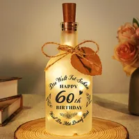 60 Geburtstag Frau, 60. Geburtstag Geschenk für Frauen, LED Flaschenlicht mit Spruch, 60. Geburtstag Geschenkideen für Mama, Schwester, Ehefrau, Kollegin, 1966 60.Geburtstag Geschenk Nachtlicht Deko