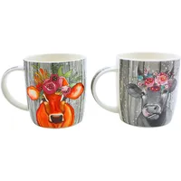 Dekohelden24 Kaffeetasse 0,3 l Weiß 2 St.