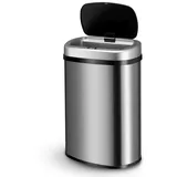 Juskys Automatik Mülleimer mit Sensor - Silber