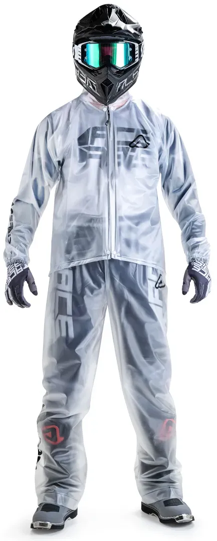 Acerbis Rain Transparent 3.0 Regenjacke, weiss, Größe 3XL für Männer