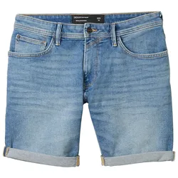 TOM TAILOR DENIM Herren Jeansshorts, blau, Uni, Gr. S