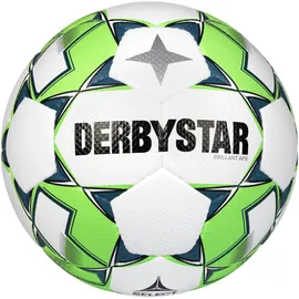 derbystar Brillant APS Fußball Spielball weiß/grün/grau 5